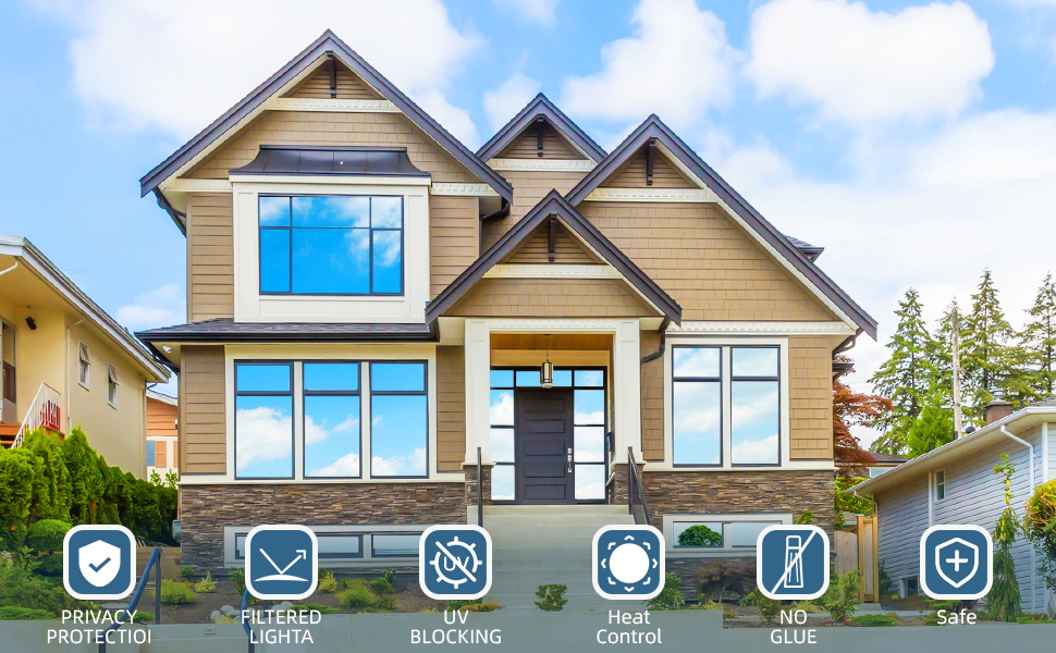 One Way Privacy Window Film Sun Blocking, Heat Blocking