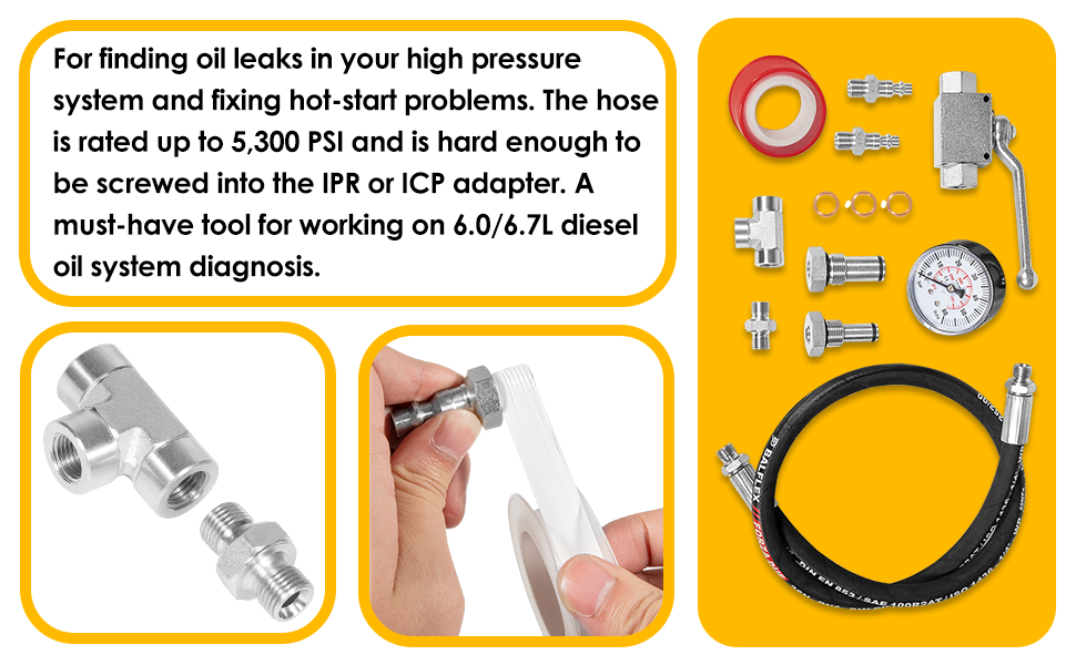 Bzumperyz High Pressure Oil System IPR Air Test Tool Set