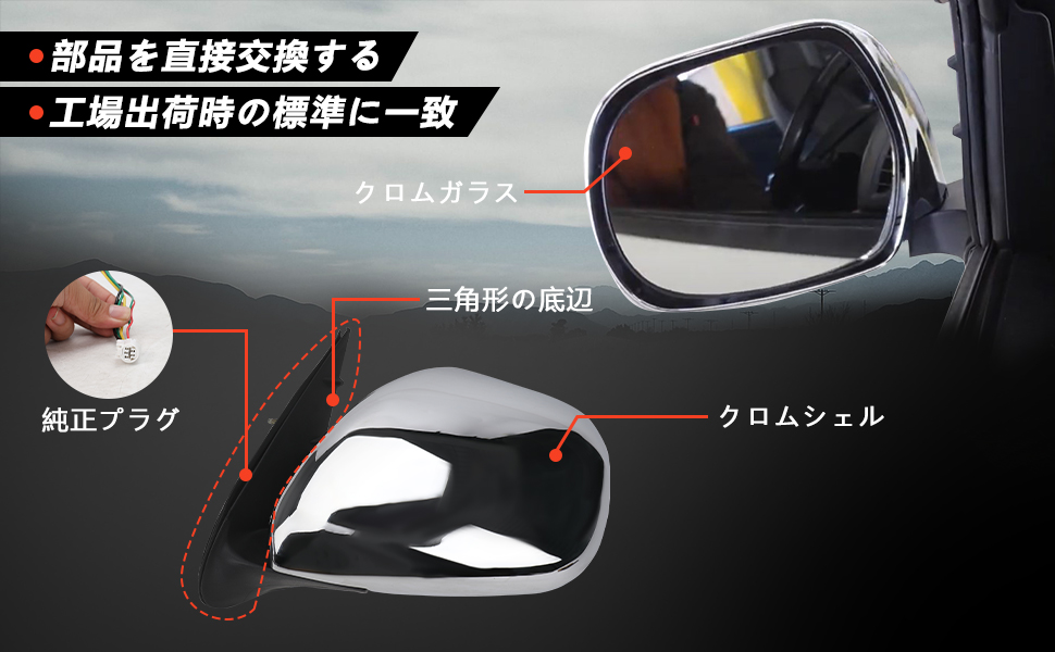 ハイエース　サイドミラー