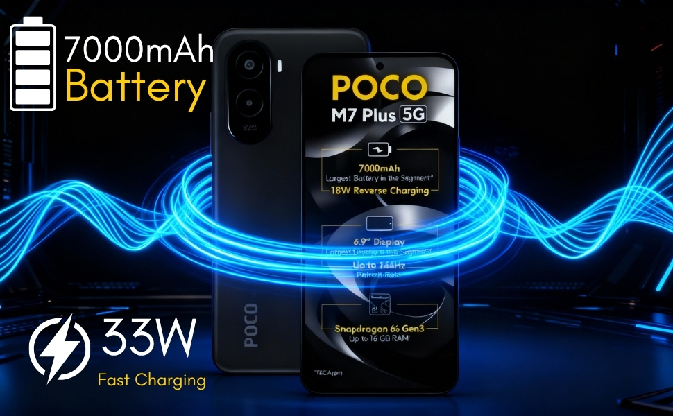 New Year Sale Poco M7 Plus 5G, Carbon Black (8Gb, 128Gb) 51 Spn-Selhp