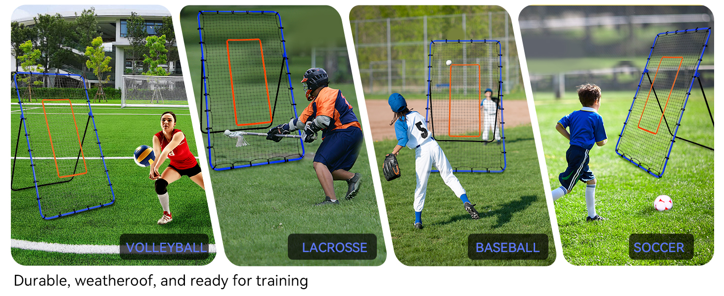 Orealla Volleyball Rebounder Net, 5 Angles Adjustable