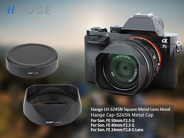 Amazon.com : Haoge LH-S245N Bayonet Square Metal Lens Hood