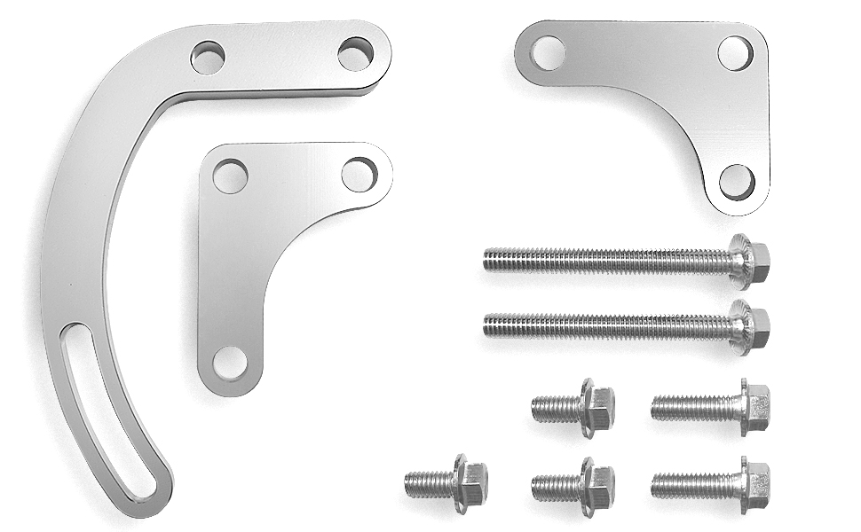 Baiann SBC Power Steering Pump Bracket 350 VBelt Slotted