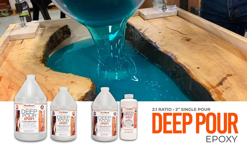 Wisebond Deep Pour Epoxy Resin 3/4Gallon Kit for 2”3