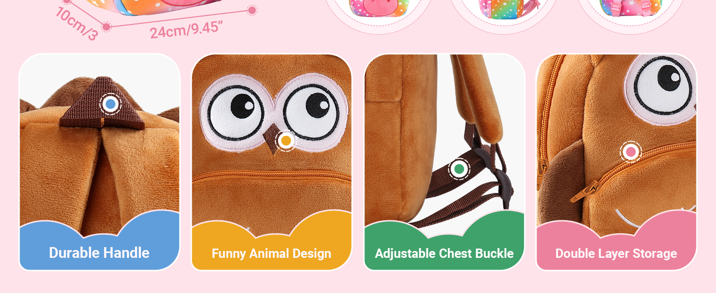 cute cartoon travel toddler bag