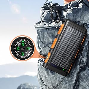 Solar Portable Charger with High Precision Compass