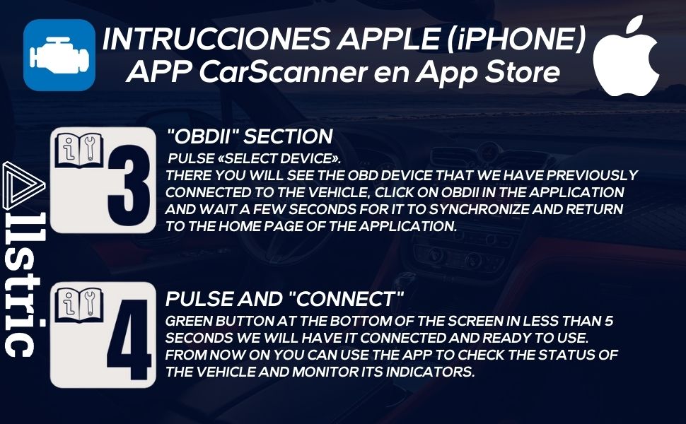 connected to the vehicle, click on OBDII in the application and wait a few seconds