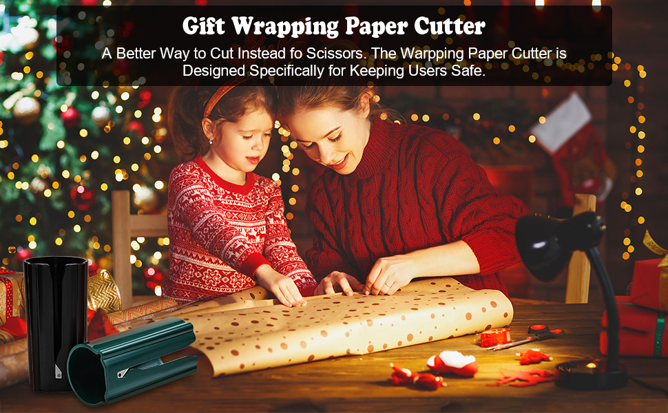 Christmas Wrapping Paper Cutter Tool Tube Christmas Gift