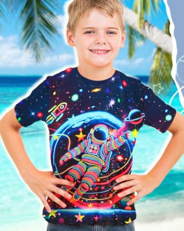 astronaut neon shirts for boys,boys tshirts,glow party outfit,boys neon shirt,kids neon shirt