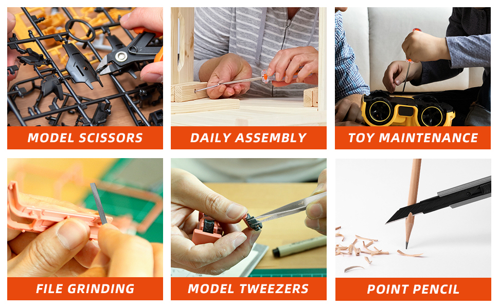 DIFFLIFE Professional 9 PCS Model Tools Kit Modeler Basic