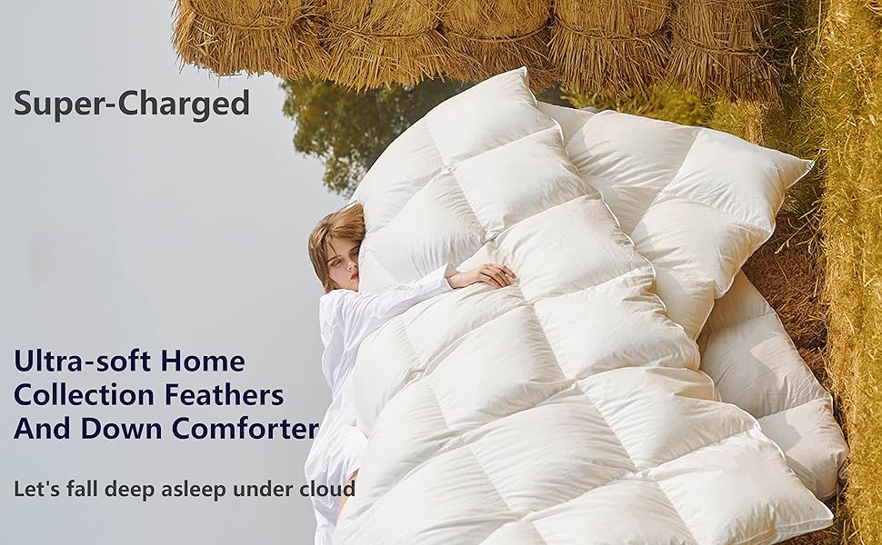 KASENTEX Authentic Machine Washable Feather Goose Down