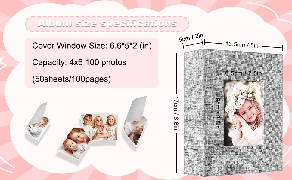 HenPisen Photo Album 4x6 100 Pockets