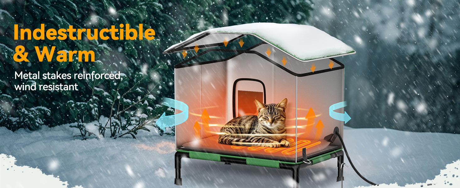 heated cat house for outdoor cats