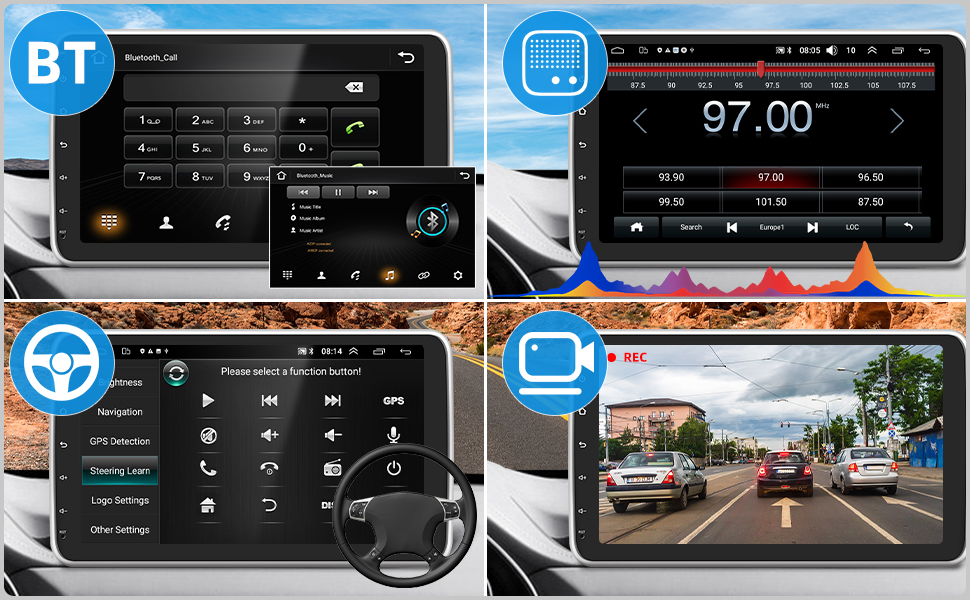 le Din Stereo GPS Navigation Touch Screen Car Radio