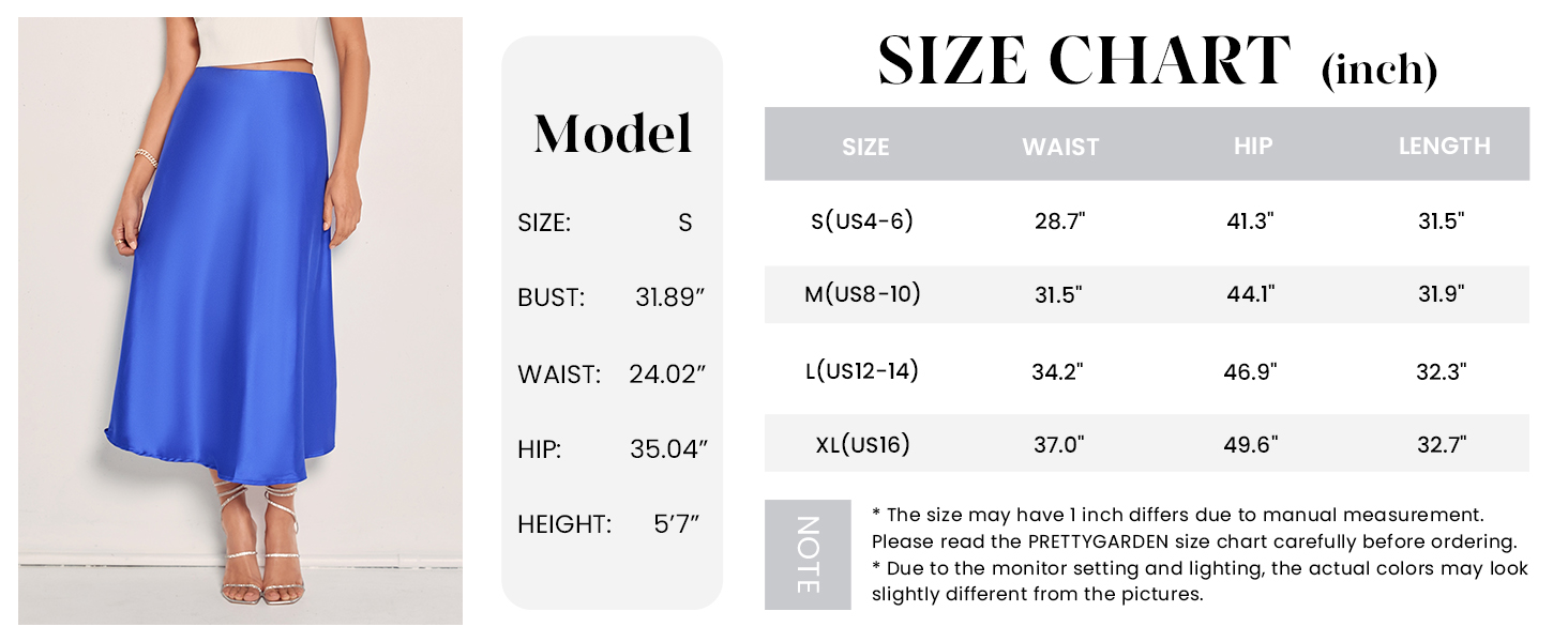 PRETTYGARDEN Womens Office Casual High Waisted Skirt