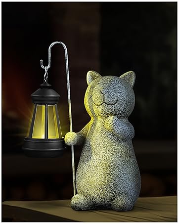 UrbanHaven Outdoor Solar Light Moon and Light Lantern, Garden Resin Ornaments with Solar Post Light | Garden Lights & Gifts with Gift Box 16 urbanhaven garden solar light ornament