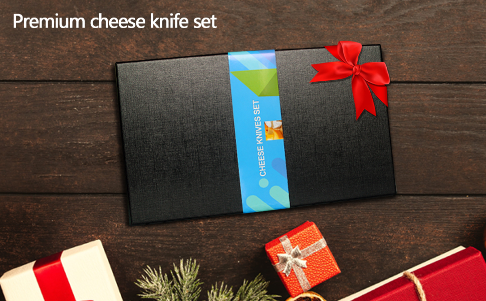 Cheese knife set stainless steel cheese knife cheese fruit fork with gift box