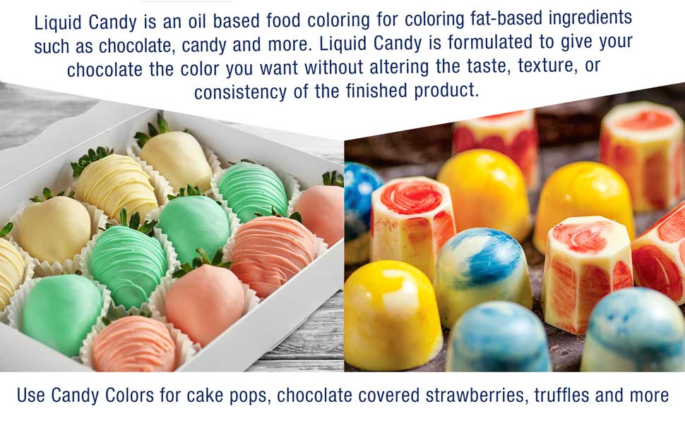 U.S. Cake Supply by Chefmaster 8 Colors Liquid Candy Color Set 2oz Bottles