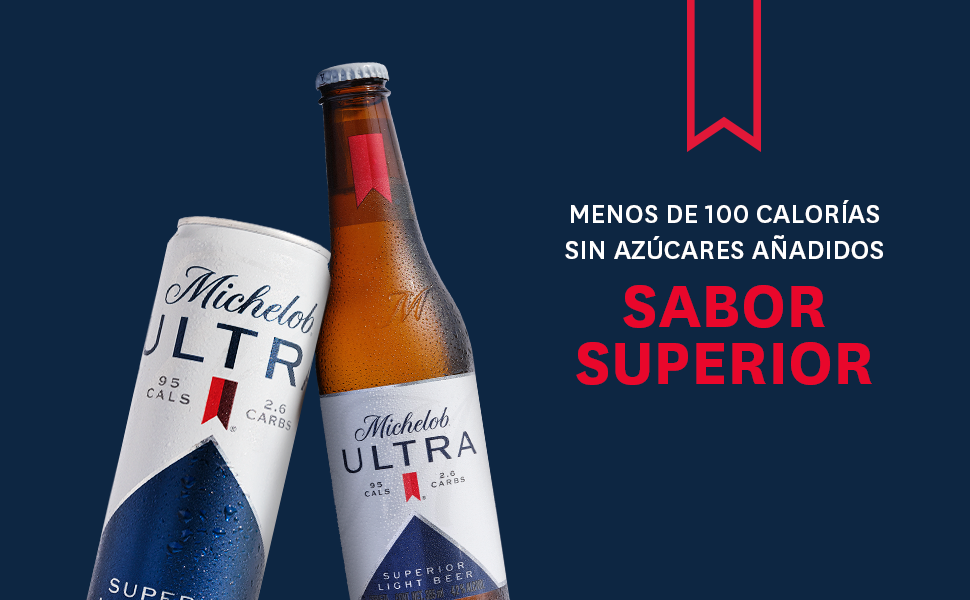 Cerveza Michelob Ultra 24 Botellas de 355ml, 95 Calorías por envase, Cerveza Lager Premium Cerveza Michelob Ultra 24 Botellas de 355ml, 95 Calorías por envase, Cerveza Lager Premium