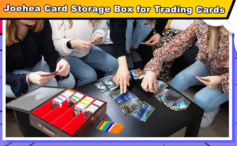 Joehea Card Storage Box for Trading Cards 7200+, Wooden