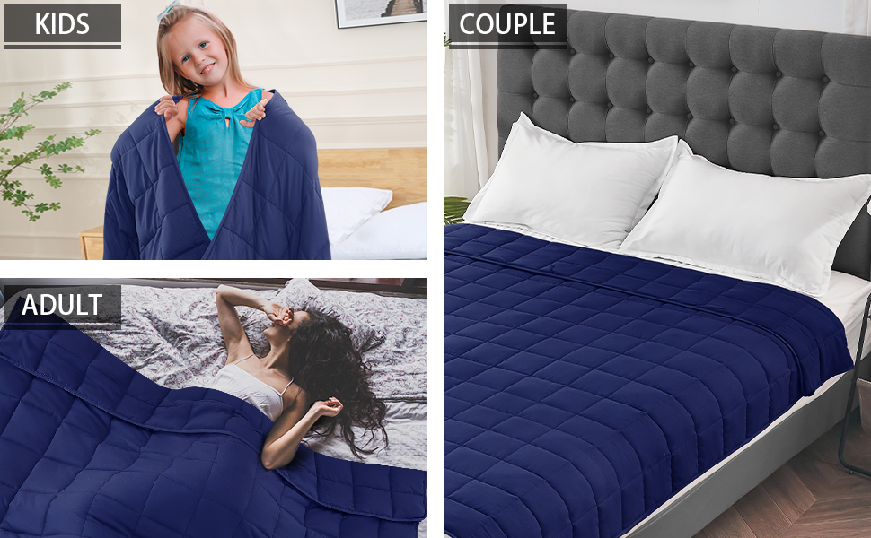 BETU Weighted Blanket for Adults (15lbs, 60"x80" Queen Size