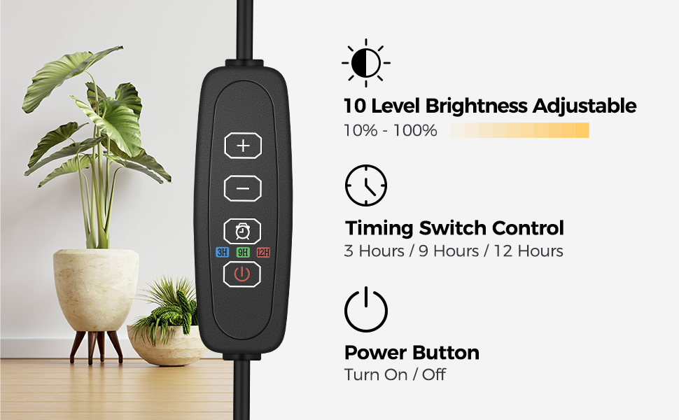 MistyJungle Grow Light Indoor Plants, Full Spectrum LED