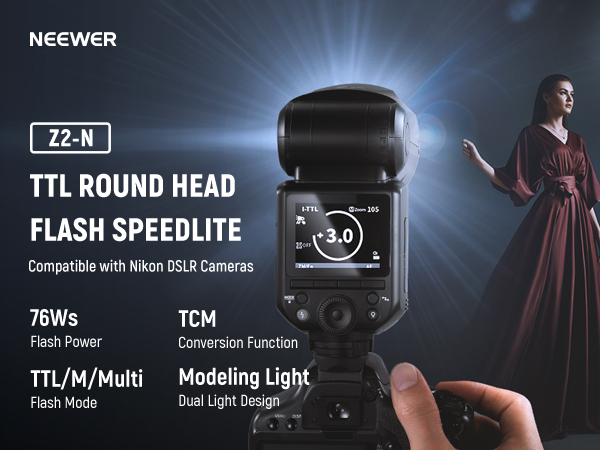 Amazon.com : NEEWER Z2-N 2.4G TTL Round Head Flash Speedlite