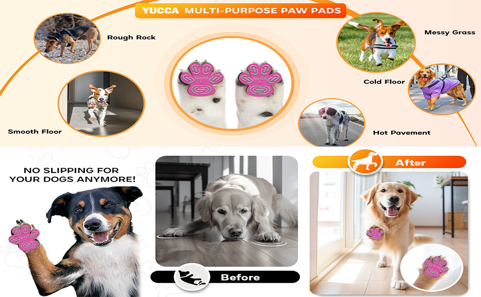 yucca Dog Anti Slip Paw Grips Traction Pads, Dog Paw