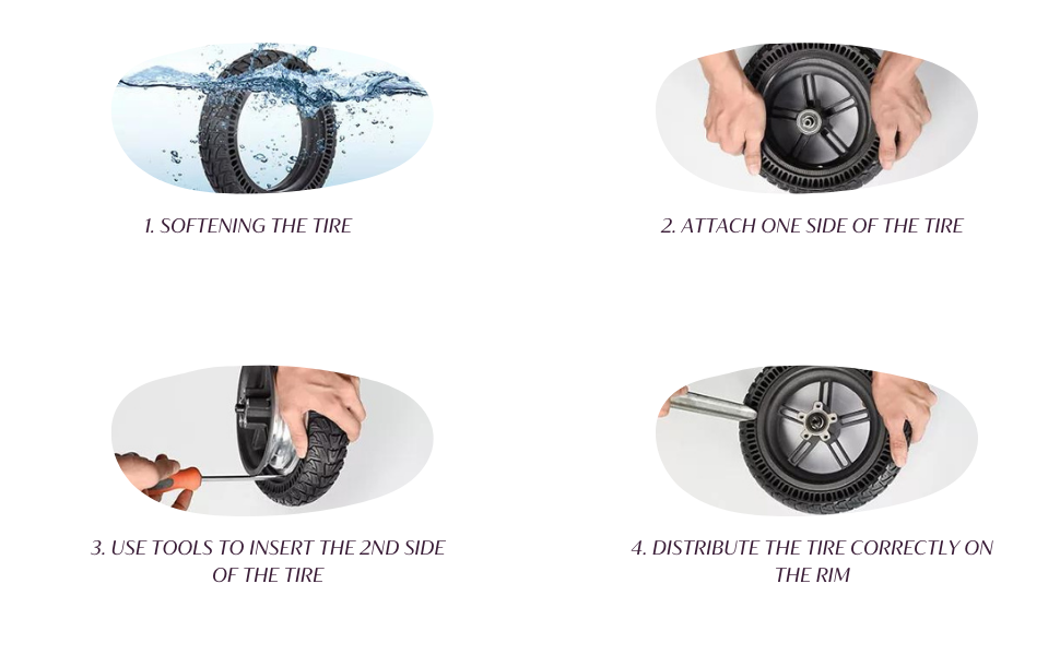 ƎK Solid Tire for Gotrax Wheel Xiaomi electric Scooter