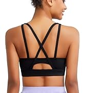 RUNNING GIRL Sports Bras for Women High Support, Criss-Cross Back Strappy Sports Bras for Women w...