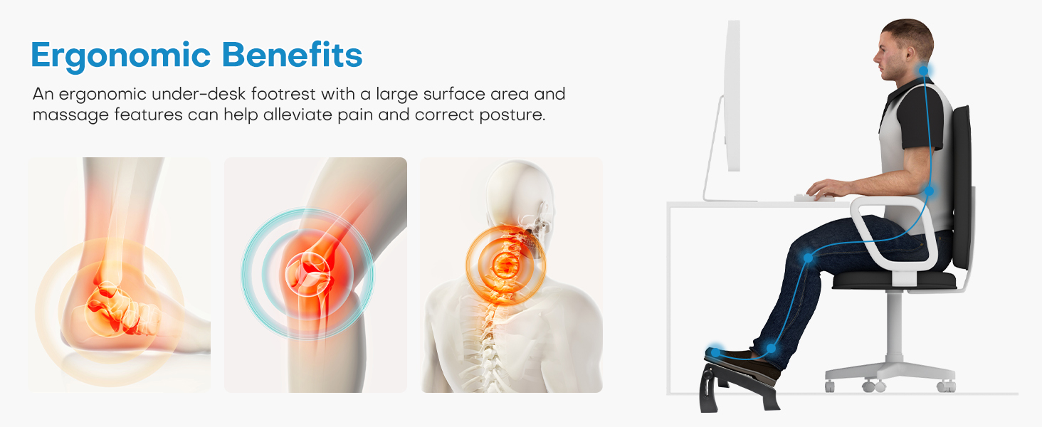Scalebeard Foot Rest for Under Desk at Work,Under Desk
