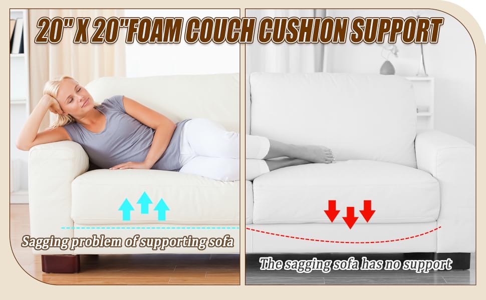 High-Density Foam Couch Cushion Support for Sagging Seats
| 20" X 20" Square Sofa Cushion Replacement Pads, Fix Sags Bc055964 59e3 4f46 9c83 0c9943ffd0be. CR0,0,1940,1200 PT0 SX970 V1