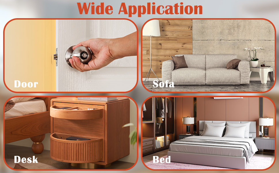 CACASO 4PCS Headboard Stoppers for Wall,Adjustable Threaded