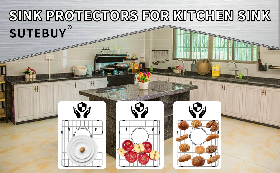 Sink Protectors for Kitchen Sink Stainless Steel 13x15 inch Sink Grid