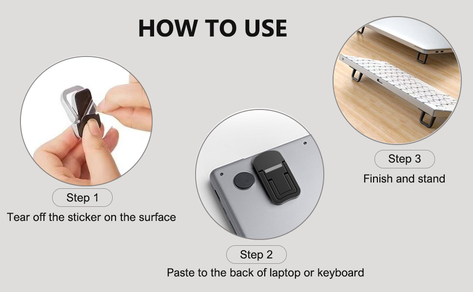 PONICOR 2PCS Zinc Alloy Mini Foldable Laptop Stand