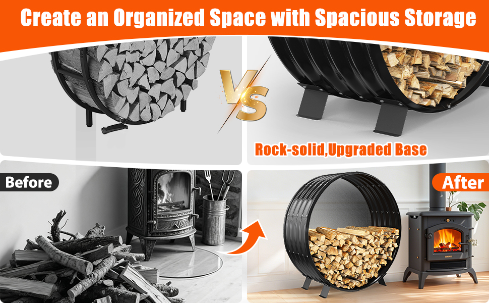 outdoor firewood rack