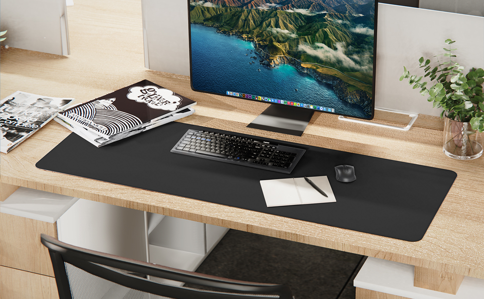 Leather Desk pad Protector 47.2" x 23" Large Desk mat
