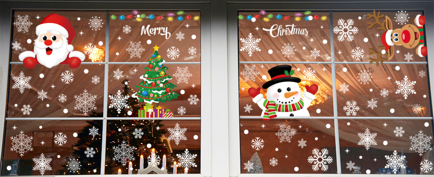 Amazon.de heekpek Fensterbild Weihnachten Selbstklebend Fensterbilder Weihnachten