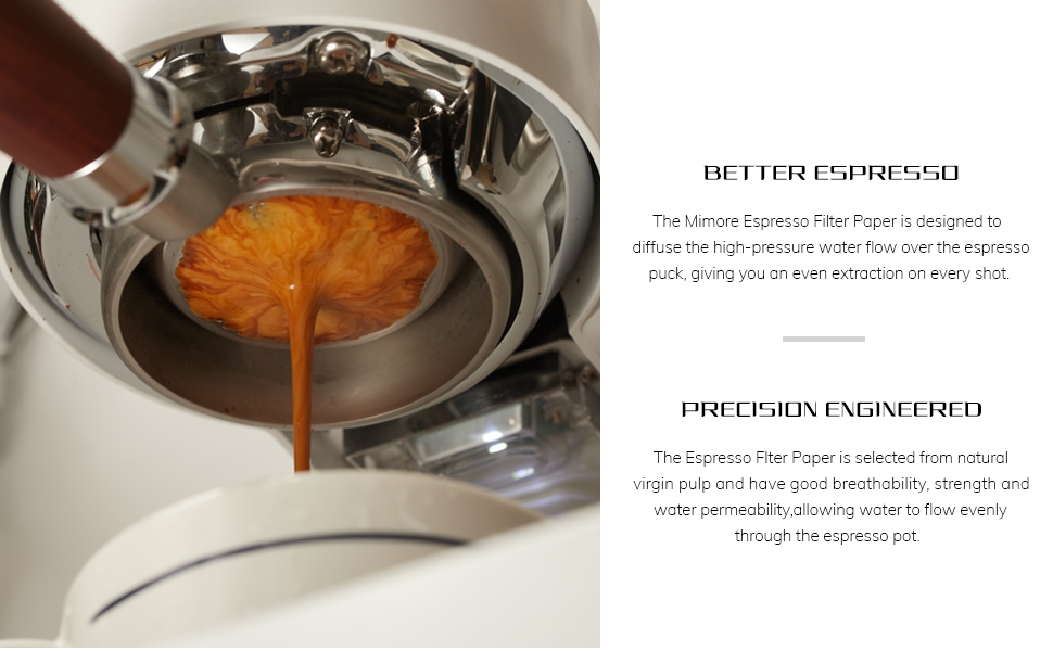 Mimore Espresso Filter Paper 54mm 500PCS Unbleached