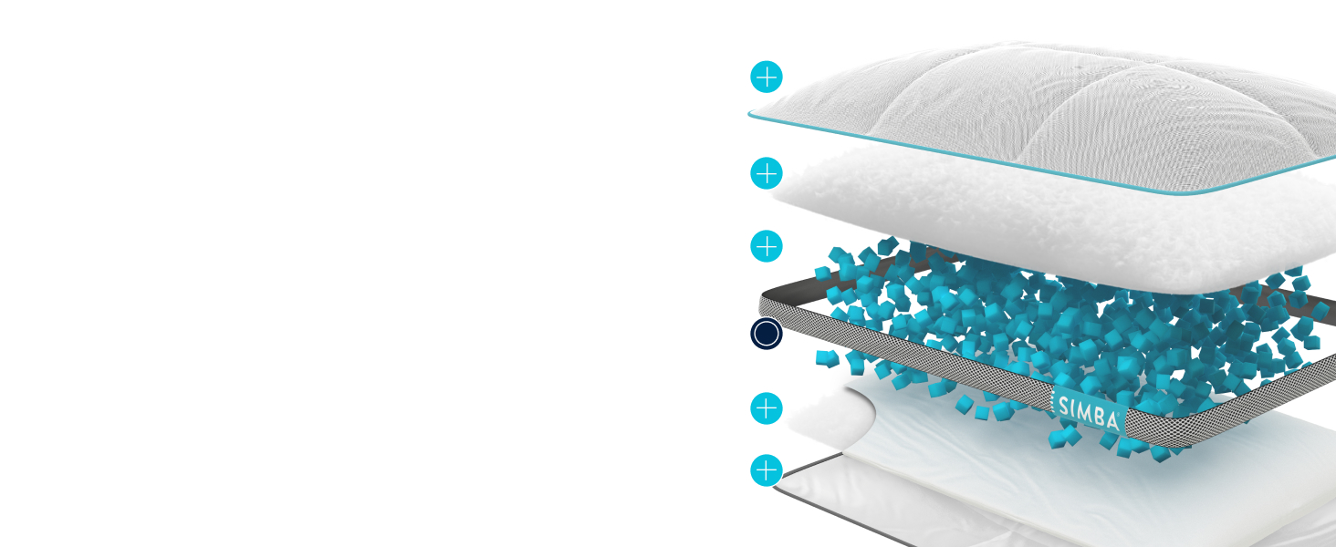 Simba Hybrid® Pillow, with Temperature regulating Stratos technology