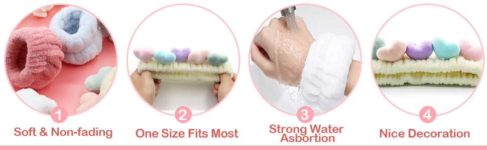 6 Pcs Headband for Washing Face