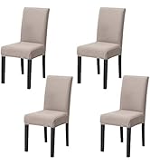 MIFXIN Dining Chair Cover Set of 4 Stretch Washable Parsons Chair Slipcovers Seat Protector for D...
