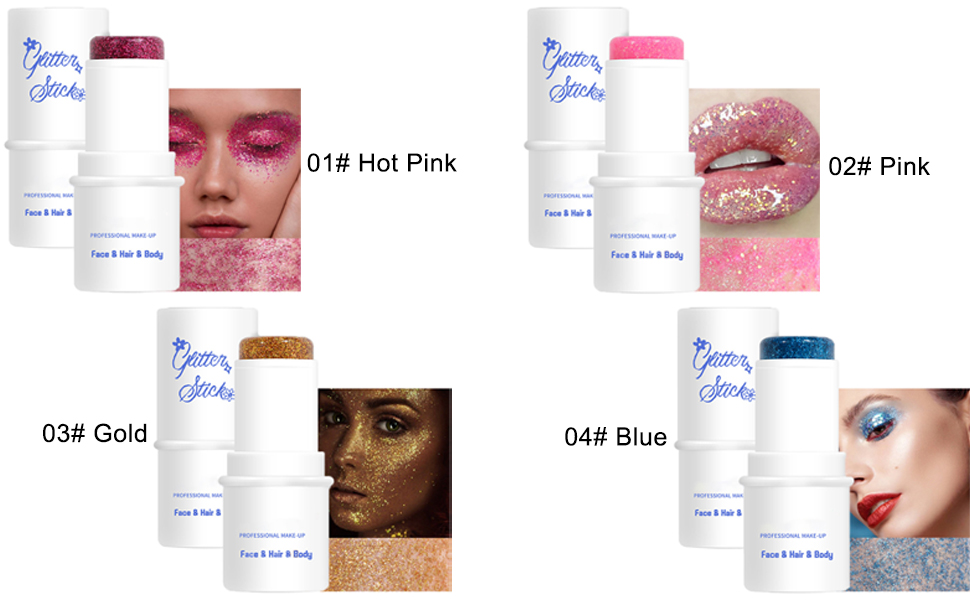 Amazon.com: Mysense Blue Body Glitter Stick, Face and Hair