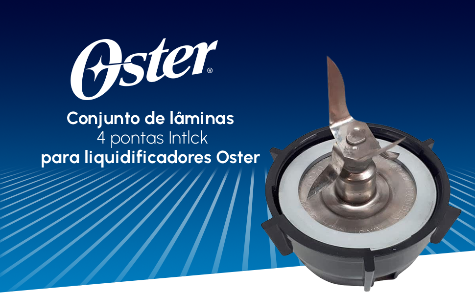 Conjunto de lâminas 4 pontas Intlck para liquidificadores Oster