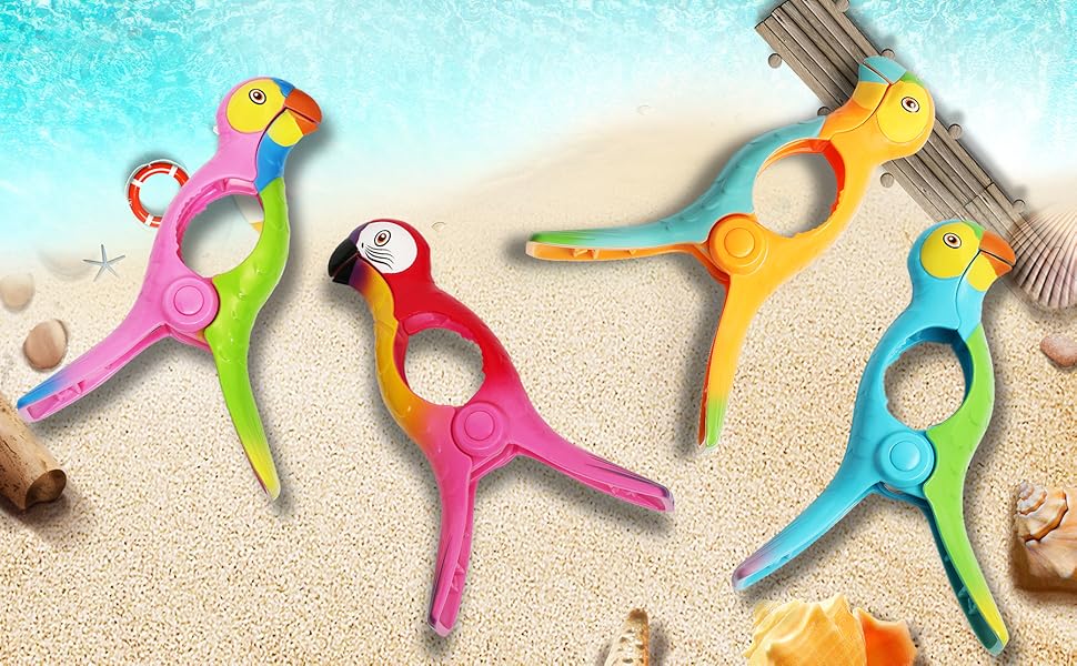 Beach Towel Clips, Kaluofan 4PCS Towel Clips for Beach