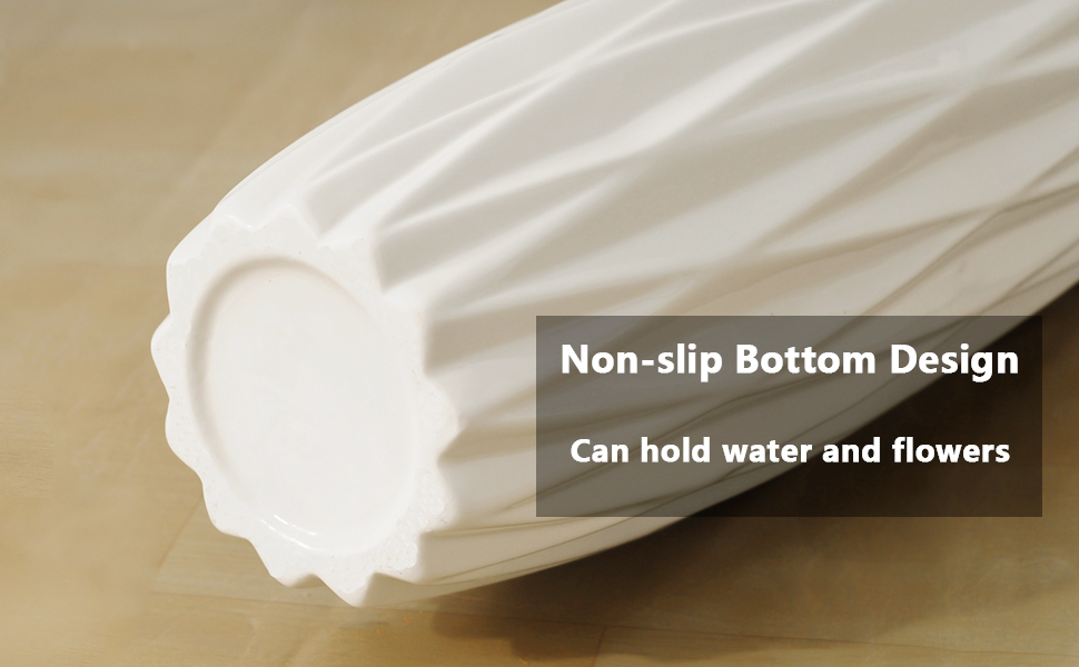 White Tall Floor Vase