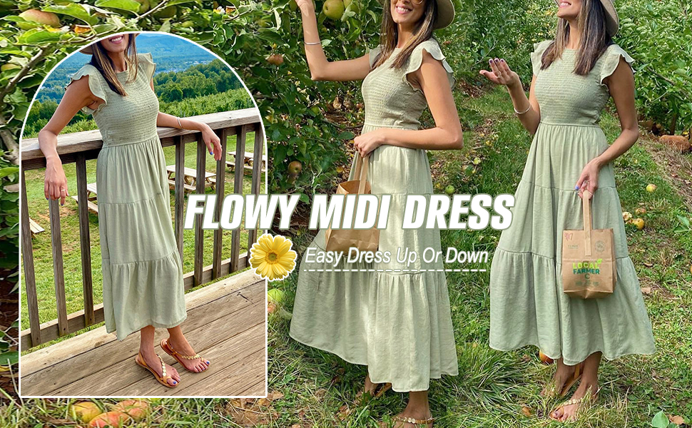 Flowy Midi Dress