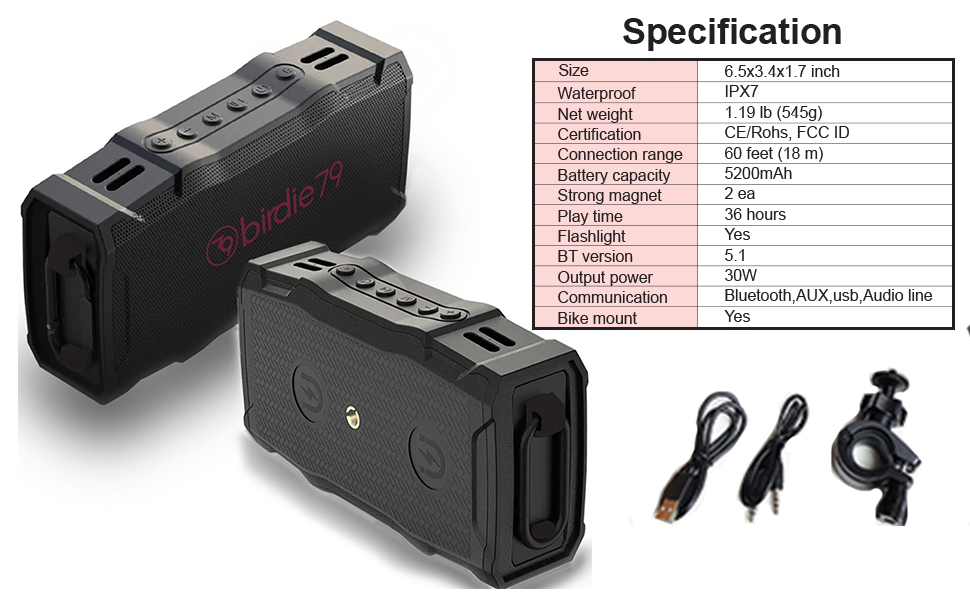 【新作】 Fontaine Birdie Amazon.com: BIRDIE79 Portable Golf Cart Speaker | Magnetic