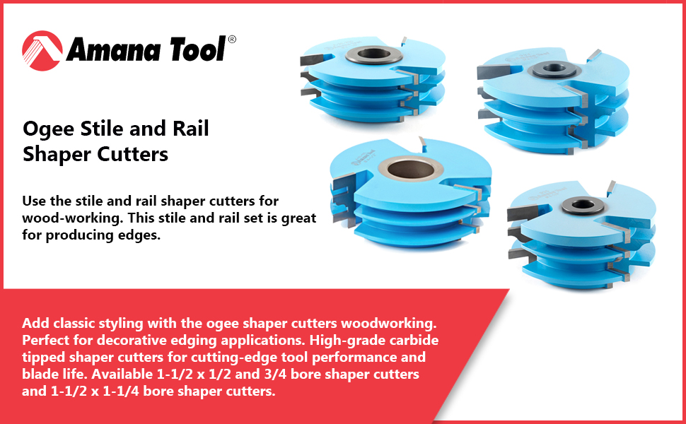 Amana Tool - A-32-100 Carbide Tipped 3-Wing Reversible Stile