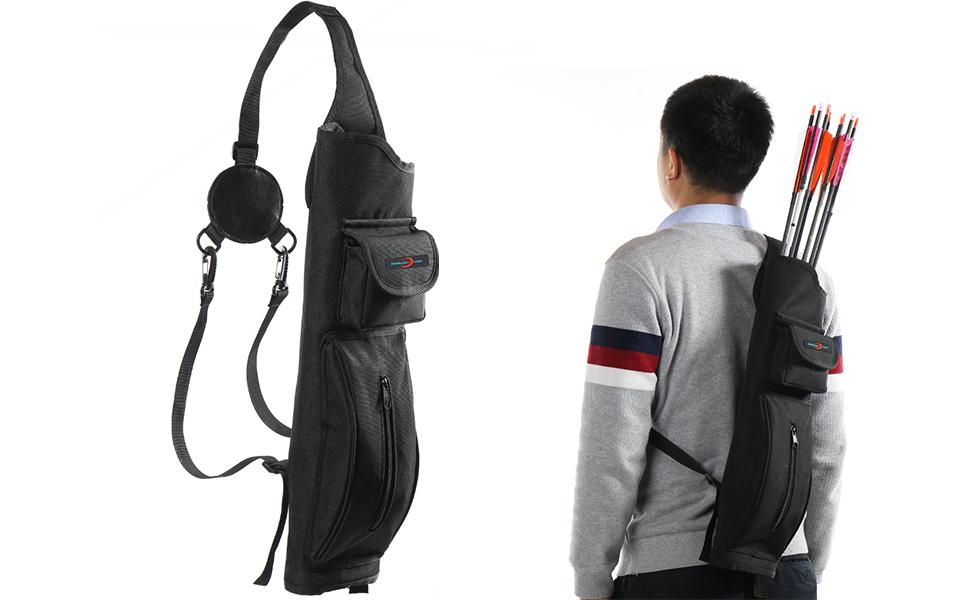 TOPARCHERY Archery Back Arrow Quiver Arrow Holder Shoulder Hanged